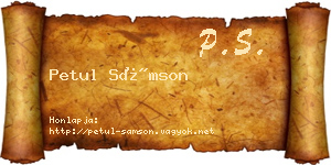 Petul Sámson névjegykártya